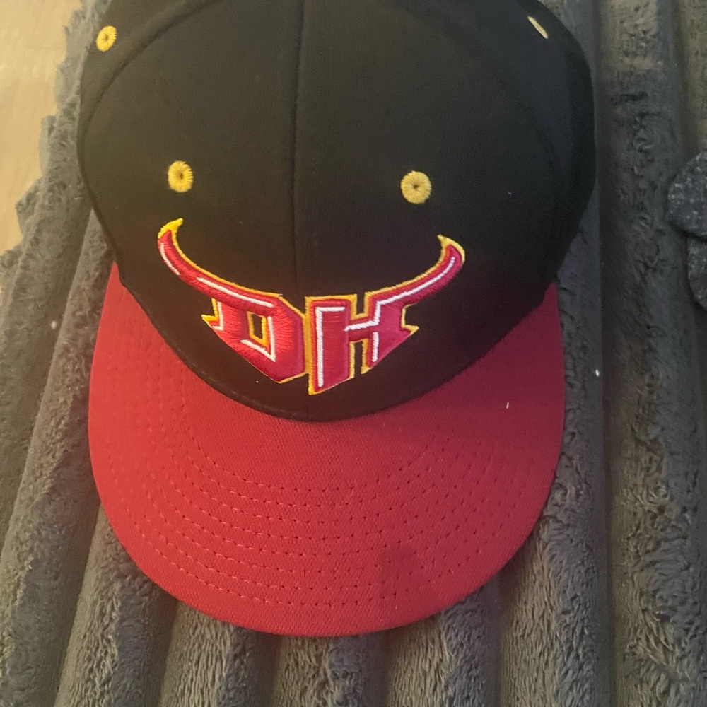 Black and Red Cap with Embroidered Logo